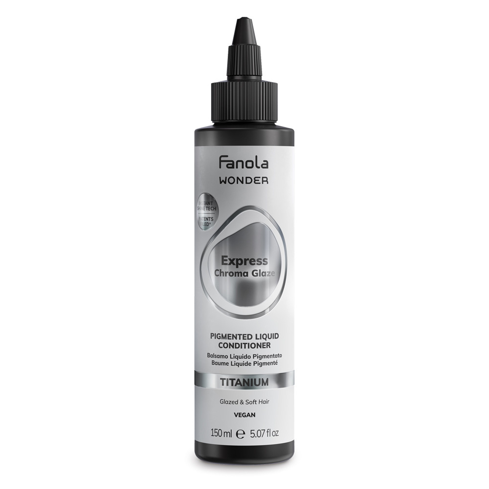 Fanola Wonder Express Chroma Glaze Titanium - Szara Odżywka Tonująca 150 ml
