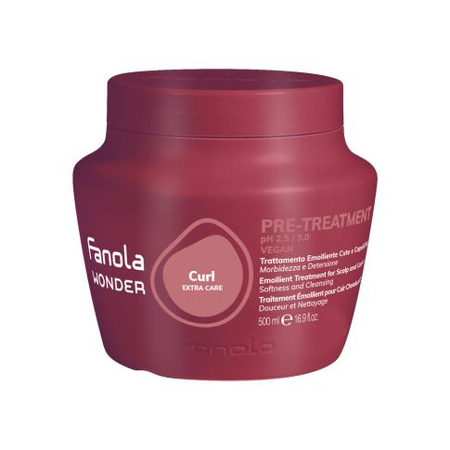 Fanola Wonder Curl Pre-treatment Emolientowy Pre-cleanser Odżywczy do Włosów Suchych Falowanych i Kręconych 500 ml