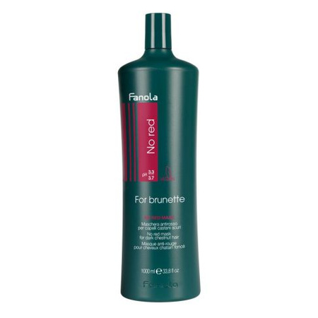 Fanola No Red Maska Tonująca Neutralizująca Czerwone Tony do Włosów Ciemnych 1000 ml