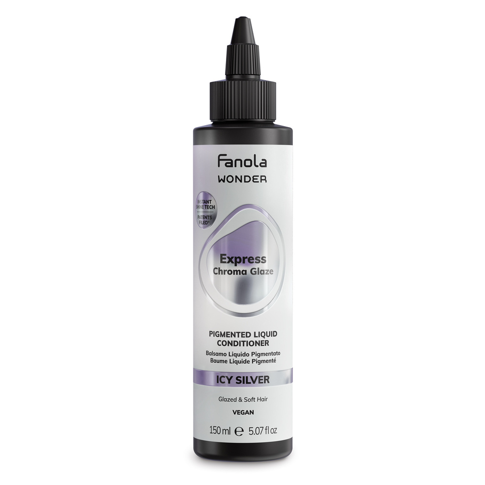 Fanola Wonder Express Chroma Glaze Icy Silver - Tonująca Odżywka Neutralizująca Żółte Refleksy 150 ml
