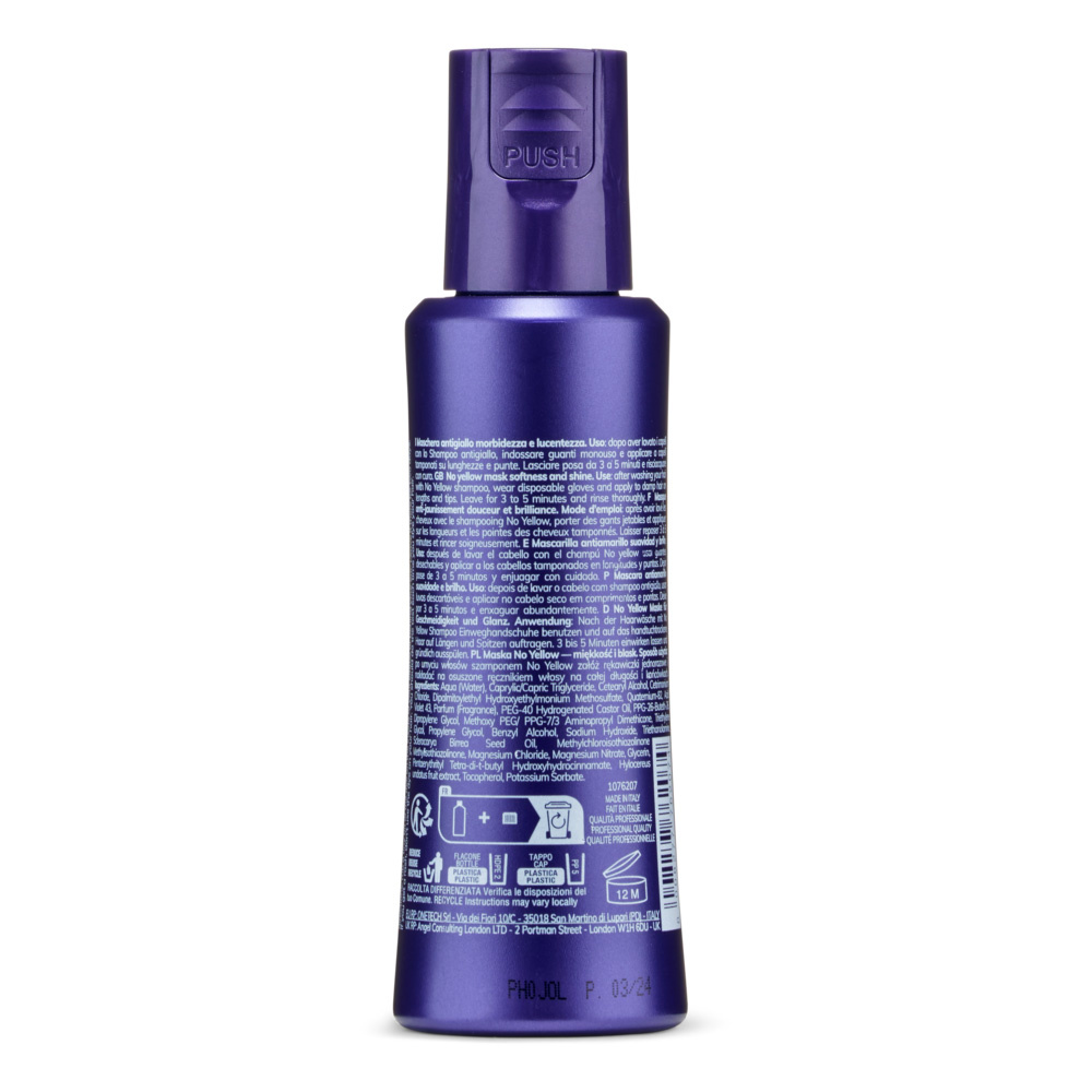 Fanola Wonder No Yellow Maska Neutralizująca Żółte Tony do Włosów Blond, Rozjaśnianych i Siwych 100 ml