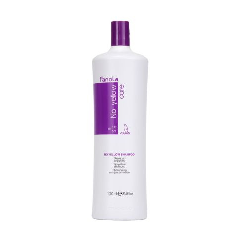 Fanola No Yellow Szampon Tonujący Neutralizujący Żółte Tony do Włosów Blond i Siwych 1000 ml