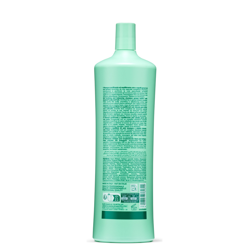 Fanola Vitamins Pure Balance Szampon Do Przetłuszczającej Się Skóry Głowy 1000 ml